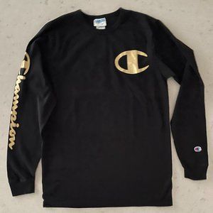 Men's Champion Black Gold long sleeve tee